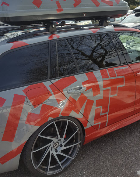 geblindeerde autoramen